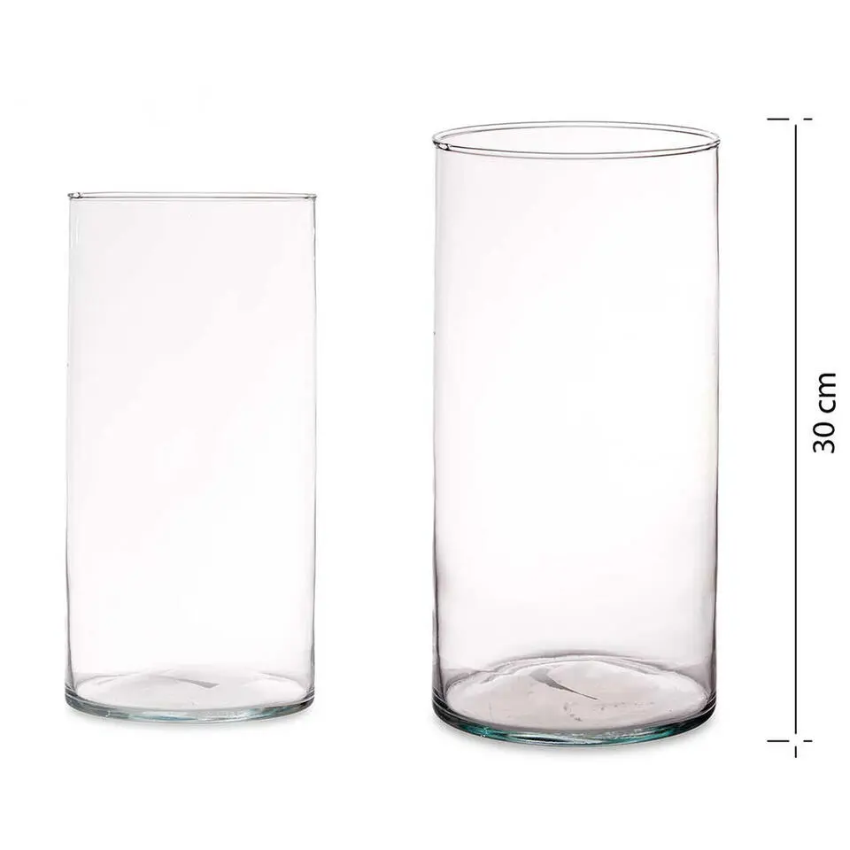 Giftdecor Bloemenvaas basic - transparant glas - D15 x H30 cm - 5L