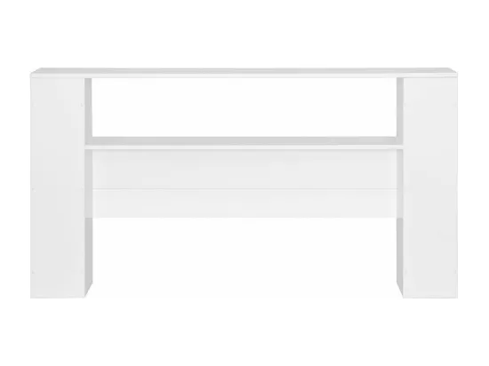 Tête de lit avec rangements 160 cm bois massif blanc LOU