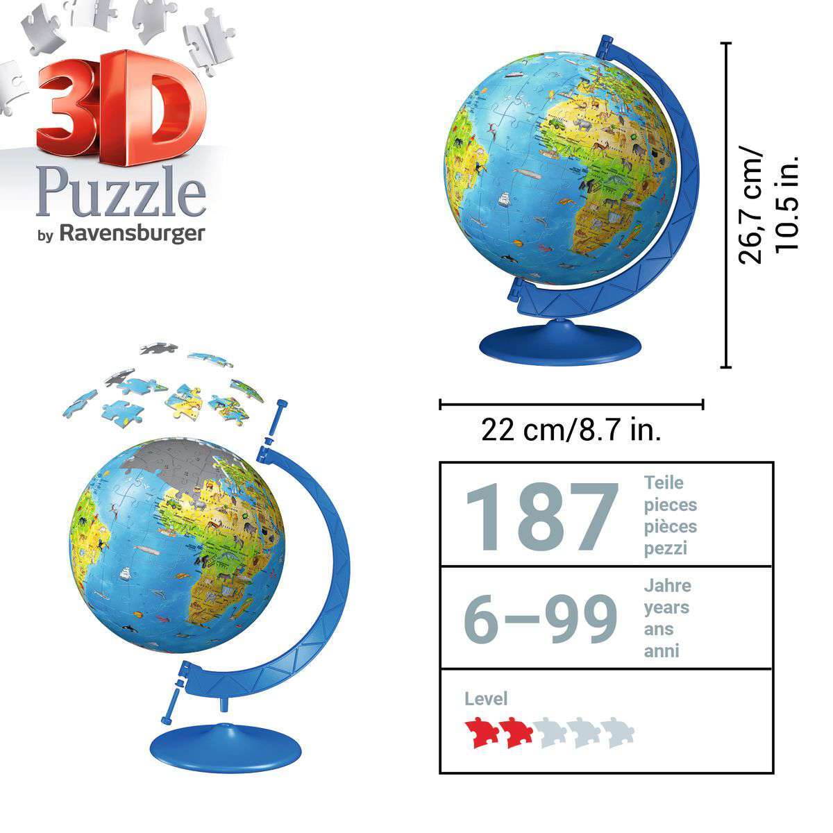 Ravensburger Spiel Kinderglobus in deutscher Sprache