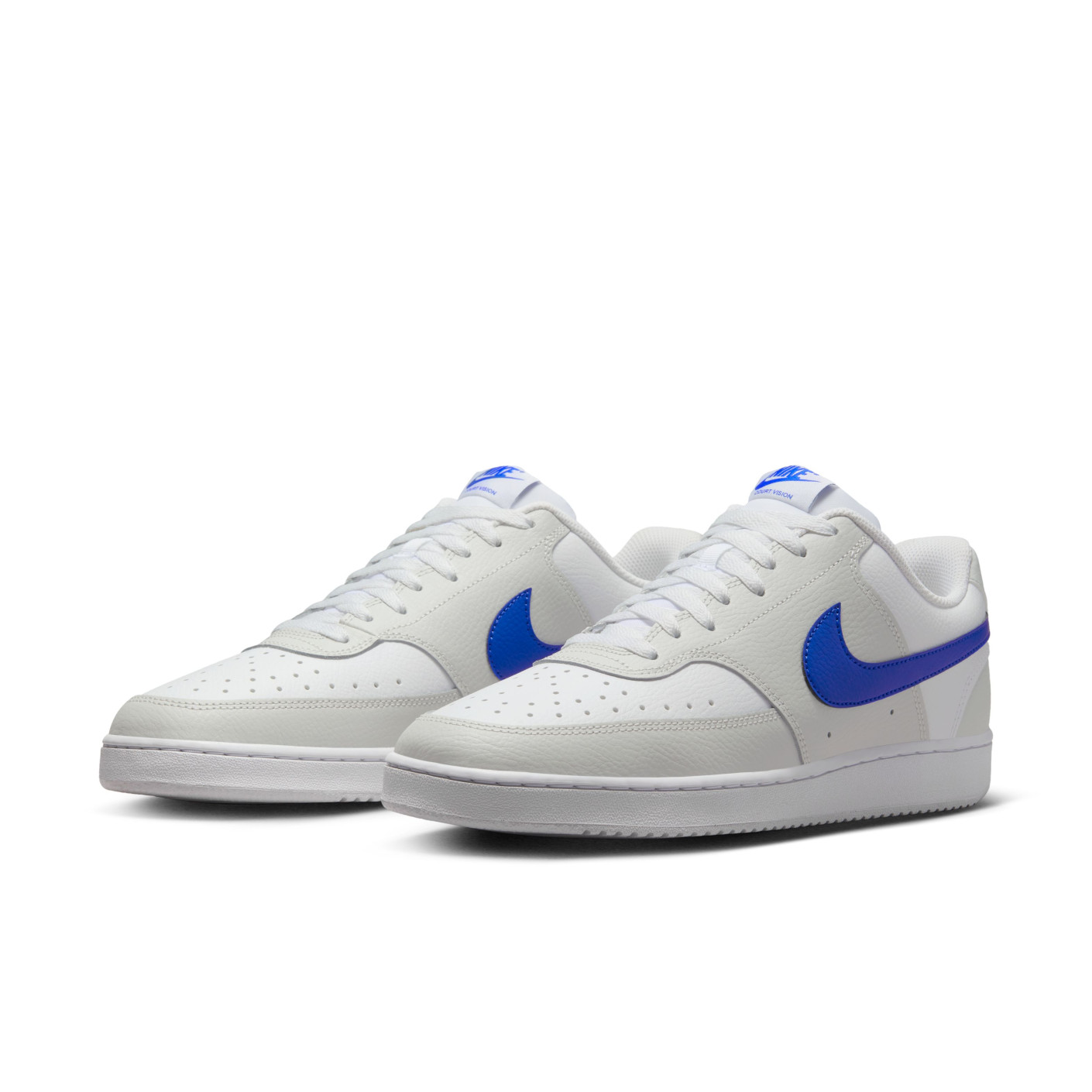 Nike Court Vision Low Sneakers Lichtgrijs Blauw