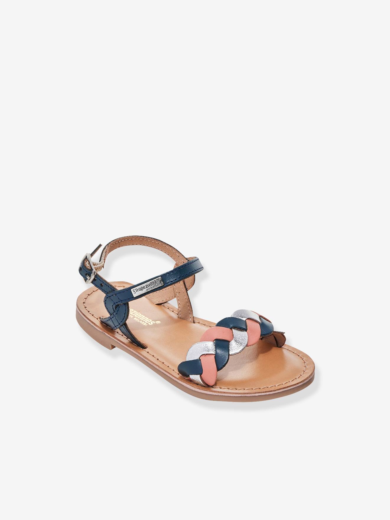 Sandálias de couro bombom LES TROPEZIENNES® PAR M. BELARBI estampado azul