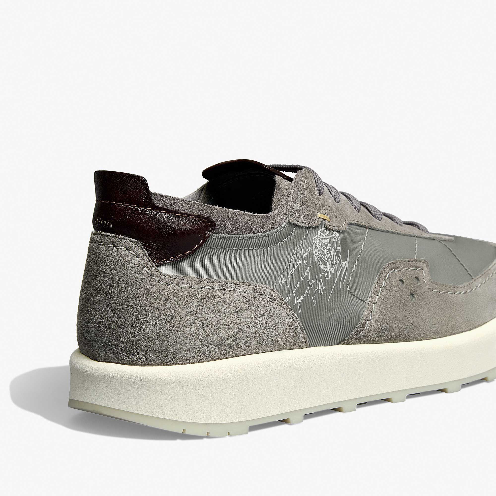 Sneaker Light Track En Veau Velours Et Nylon