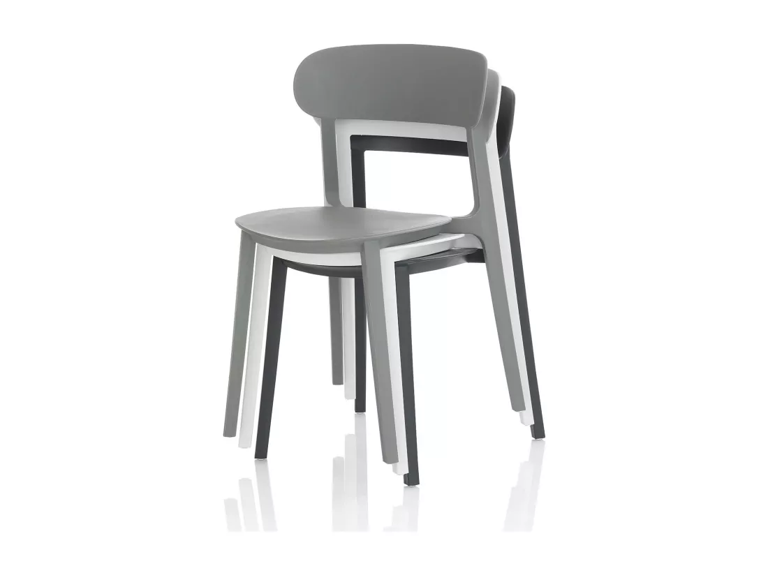 Set de 4 Chaises d’intérieur/extérieur SILVIA anthracite