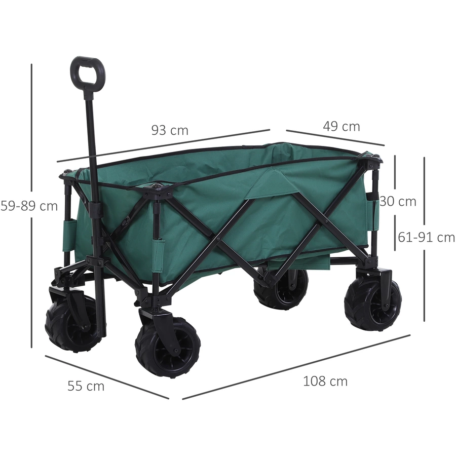 Outsunny Gerätewagen Geräumiges Design, das bis zu 70 kg tragen kann grün