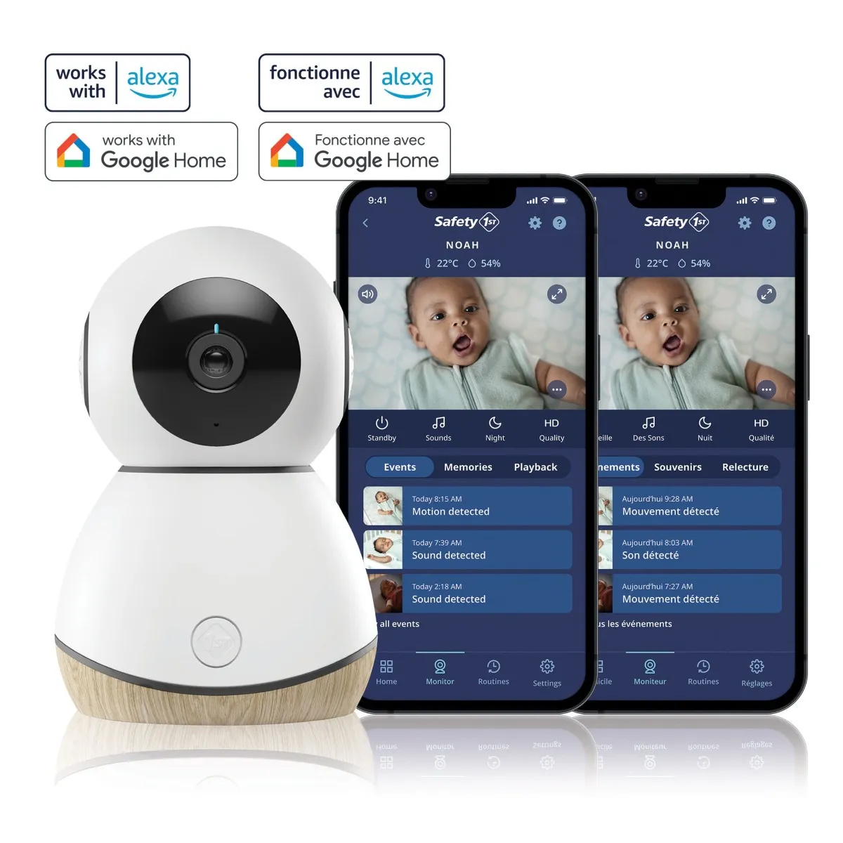 Safety 1st Moniteur bébé Smart 360°