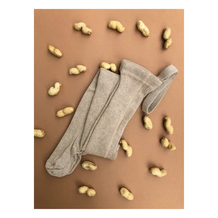 Silly Silas Collants à Bretelles Coton Bio | Beige