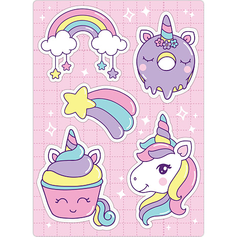 Diamond art stickers regnbue figurer 13x18 cm