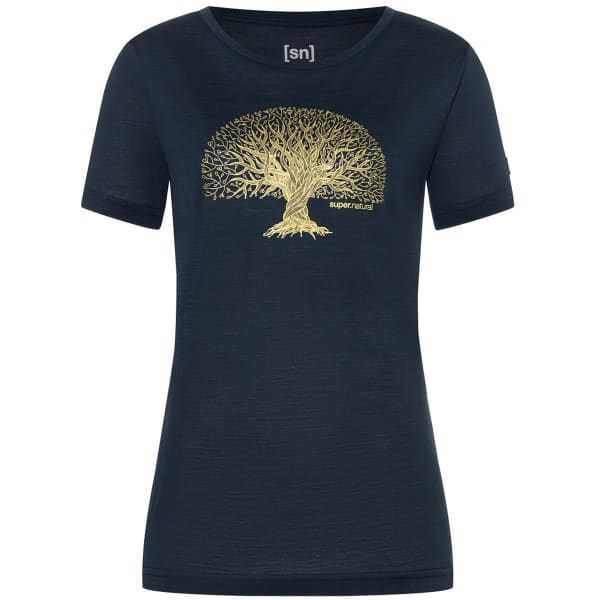 T-shirt randonnée SUPER.NATURAL W TREE OF KNOWLEDGE TEE BLUEBERRY/GOLD