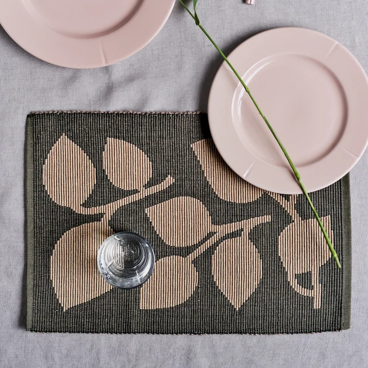 Rosendahl - Tischset Textiles Outdoor Natura, 30 x 43 cm, grün / beige
