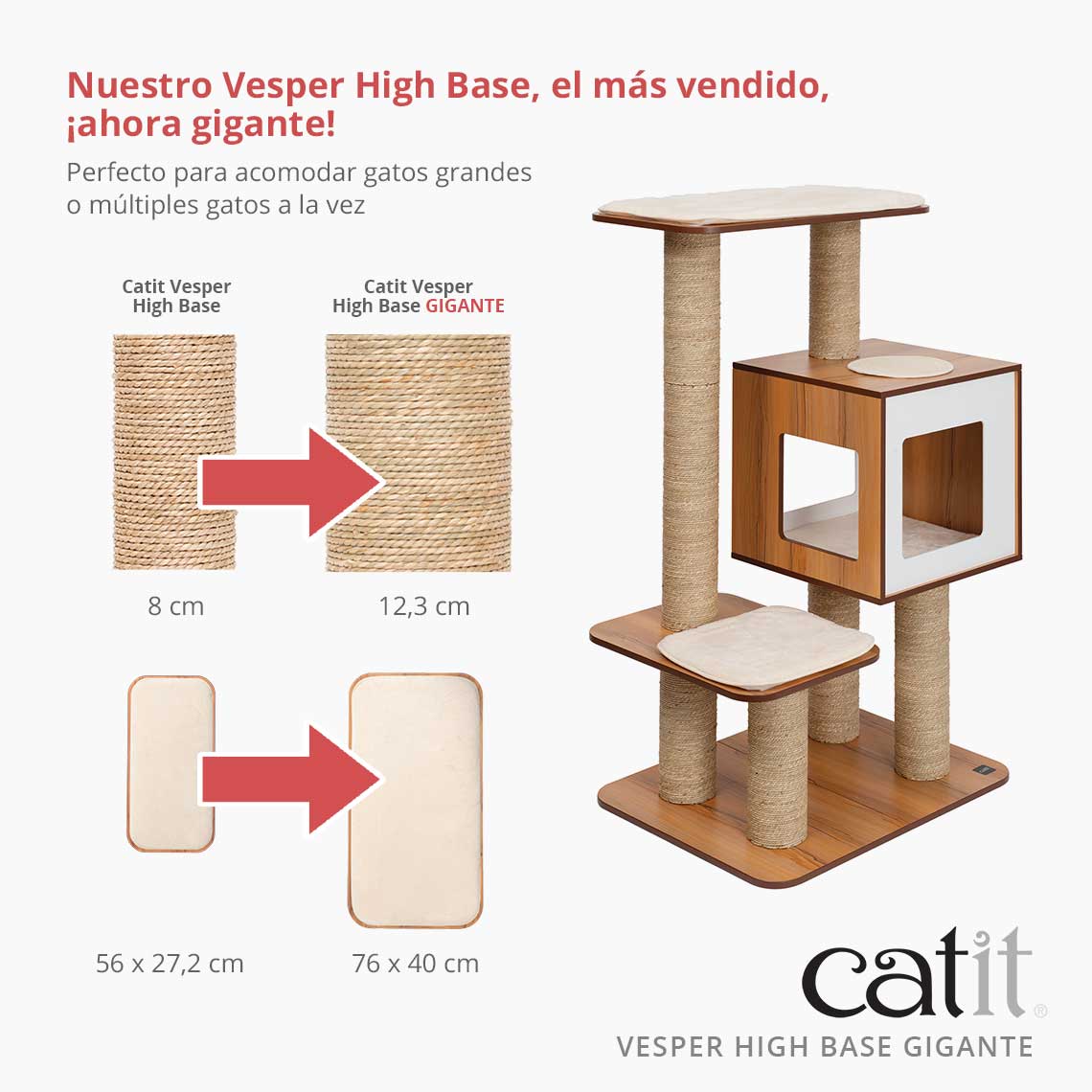 Base Gigante Alta Catit Vesper, Carvalho