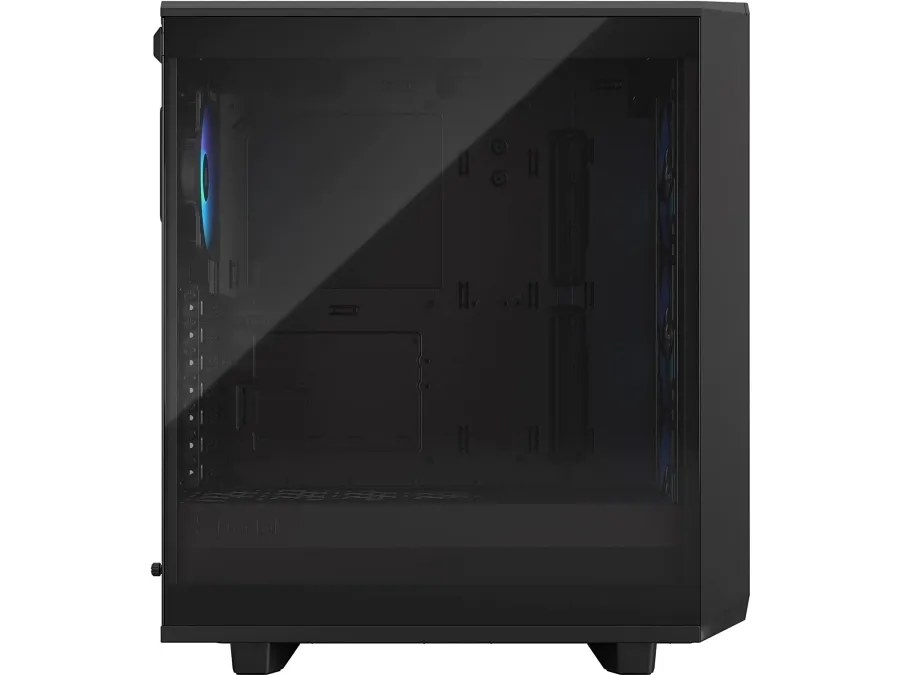 Fractal Design Meshify 2 Compact Lite - Mid tower - ATX - sidepanel med vindue (hærdet glas) - ingen strømforsyning (ATX) - sort TG-lystone - USB/Lyd