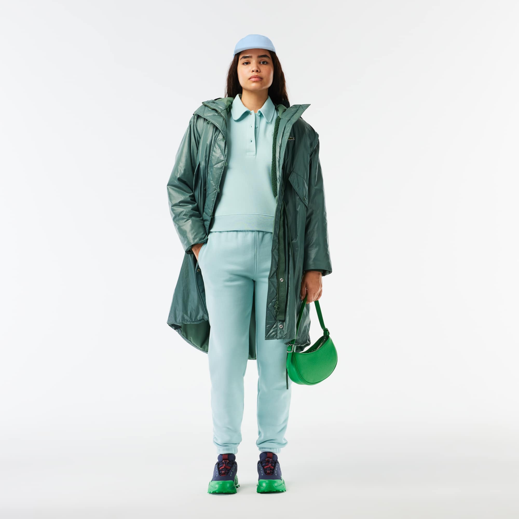 Sweatshirt à col polo Jogger avec broderie Lacoste Sweatshirts - Vert - Lacoste - Femme