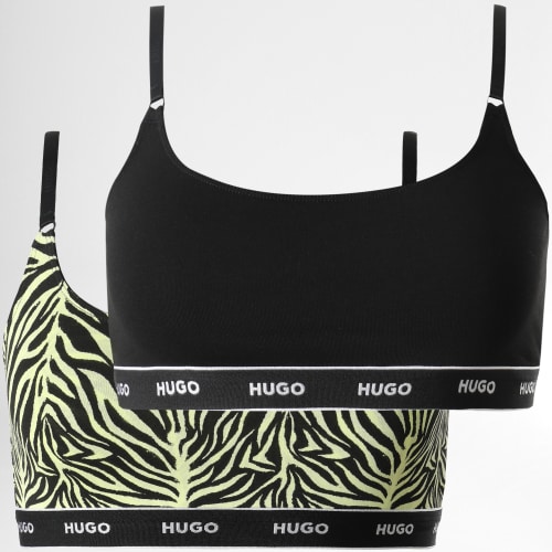 Lot De 2 Brassières Femme 50480158 Noir Jaune