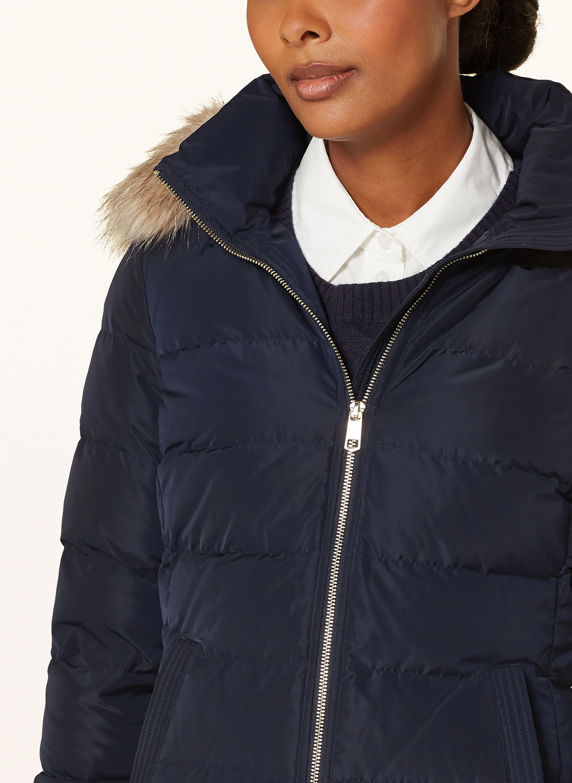 TOMMY HILFIGER Daunenjacke HERITAGE DOWN TYRA mit Kunstpelz