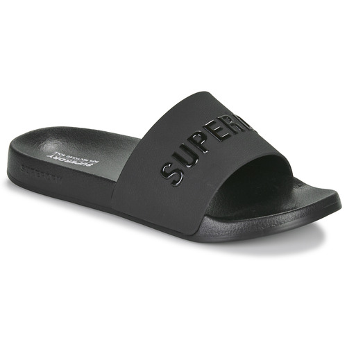Superdry - Sandales De Piscine À Logo Véganes - Noir