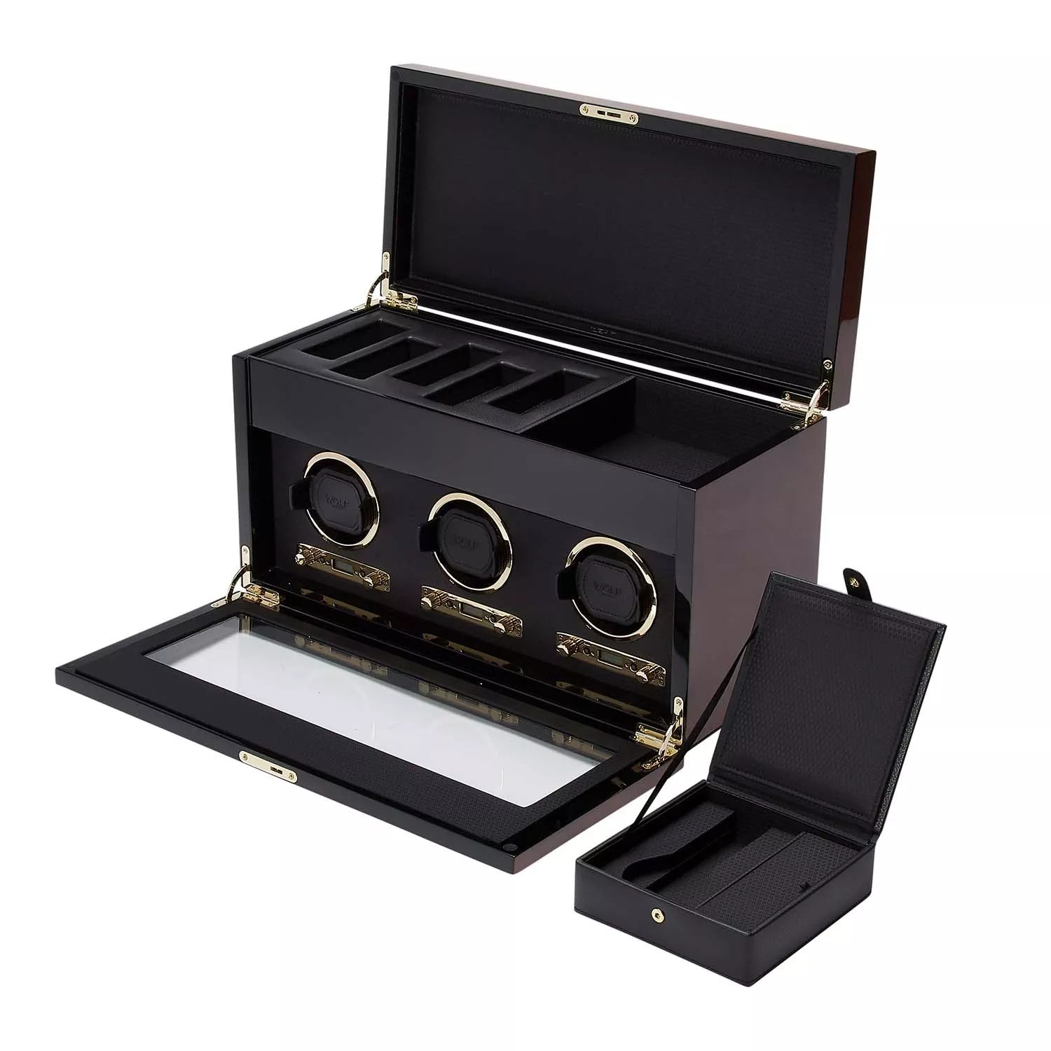 Wolf Savoy Watch Winder 3 ure Rød Læder 454710