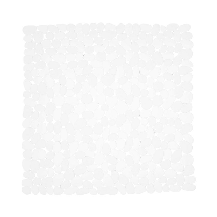 Tapis antidérapant carré pour baignoire et douche GoodHome Koros coloris blanc en PVC L.53 x l.53 cm