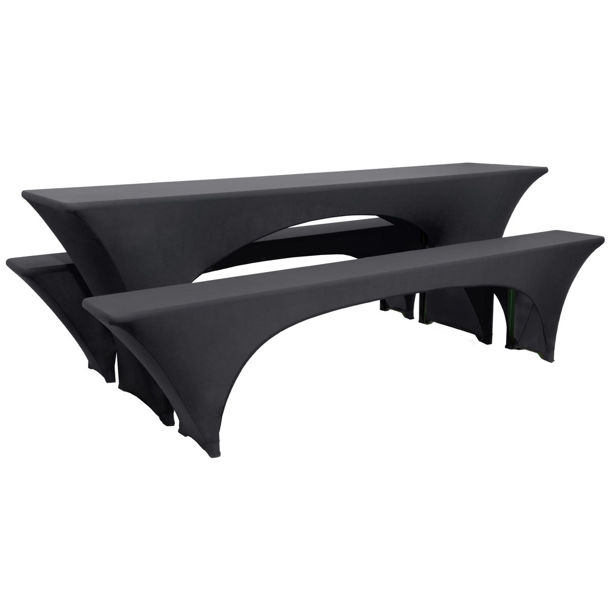 Beautissu Victoria biertafelhoes 70cm stretch zwart (3 stuks)