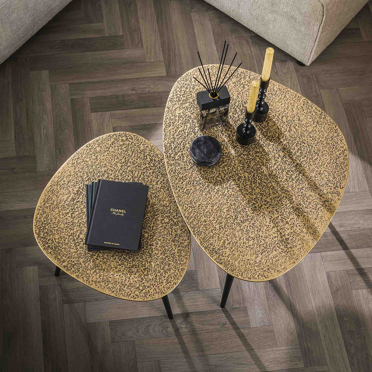 Salontafel Metallica Brons (set van 2)