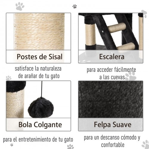 Arranhador ajustável para gatos, cinza escuro