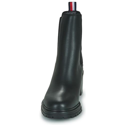 Tommy Hilfiger - ESSENTIAL MIDHEEL LEATHER BOOTIE Negro