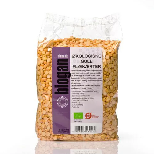 Biogan Gule Flækærter Ø - 1 kg