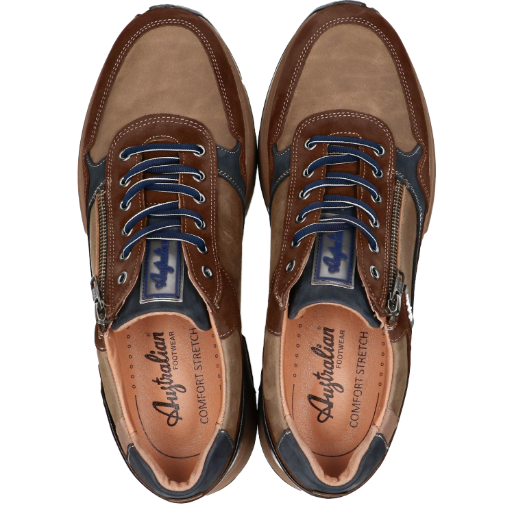 Australian Footwear Connery 15.1646.05 Taupe / Brown / Blue
