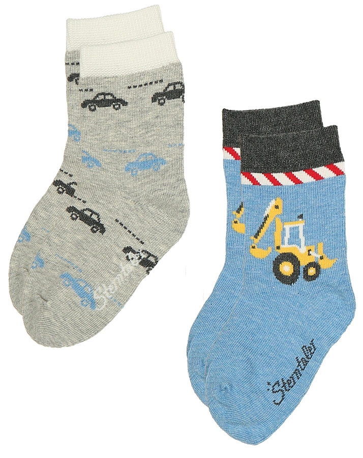 Socken FAHRZEUGE & RAKETEN 7er-Pack in grau melange