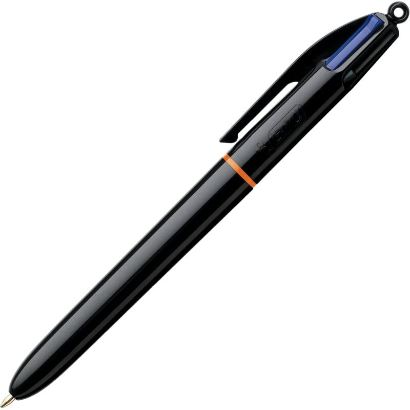 Stylo bille Bic 4 couleurs Pro rétractable pointe 1 mm - écriture moyenne