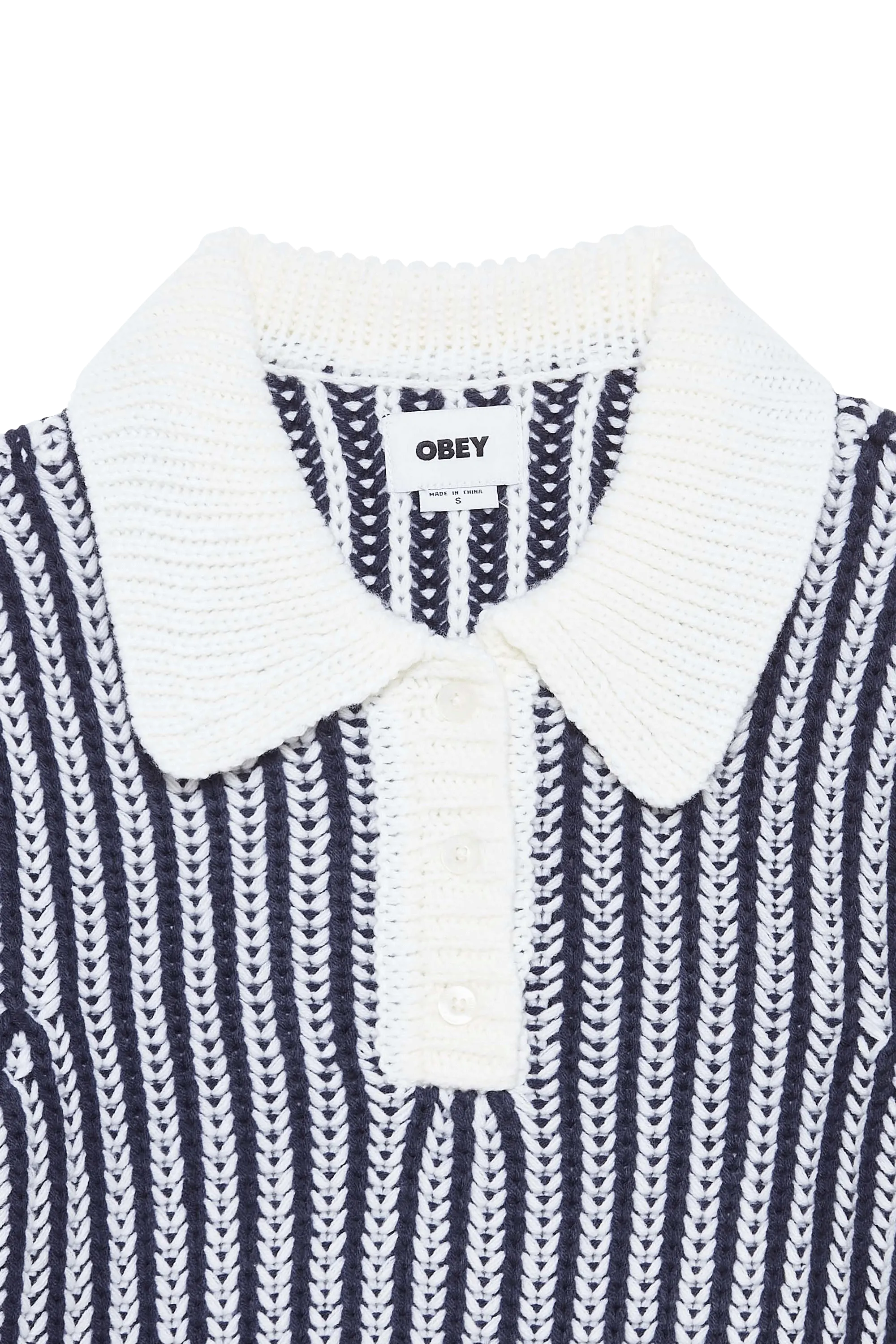 OBEY Pull OBEY SYLVIE POLO SWEATER Bleu
