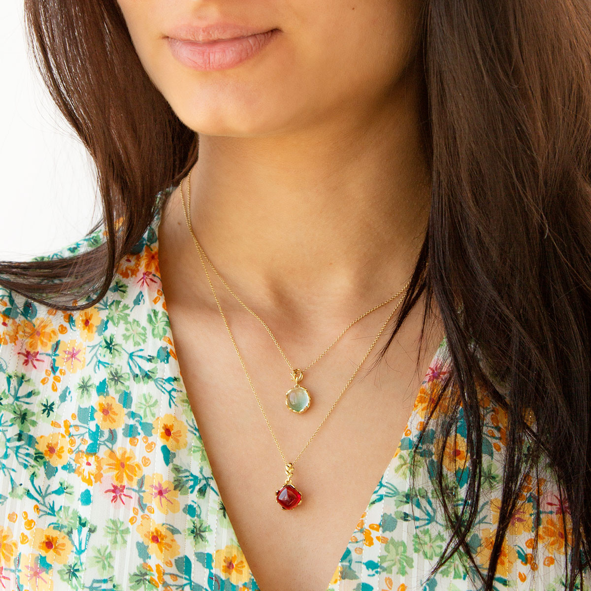 Collier or 375 jaune grenat 48cm