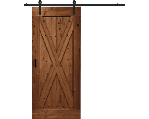 Pertura schuifdeur complete set Yorick X-Brace Vintage bruin 950x2150 mm incl. looprail met rol, krukset