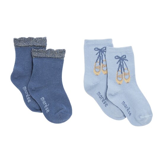 Bleu Ballerine Lot de 2 chaussettes   de               Marèse