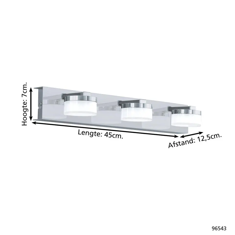 EGLORomendo1Wandlamp-LED-45cm-Chroom-Dimbaar