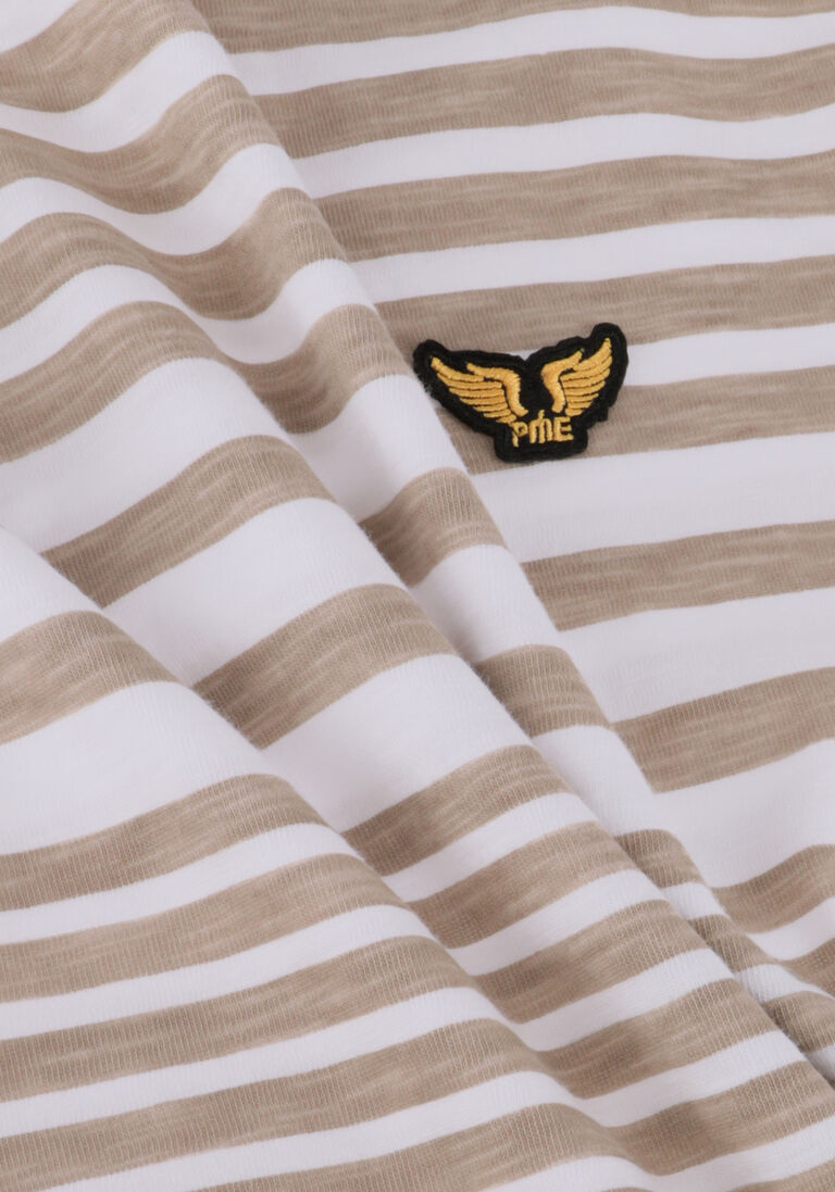 PME LEGEND beige pme legend t-shirt short sleeve r-neck slub jersey printed