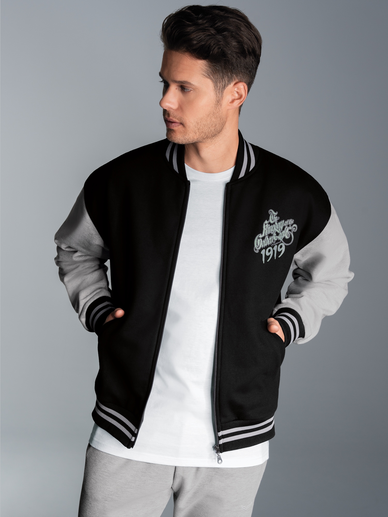 Tracksuit mit großem Adler-Rückenprint Schwarz