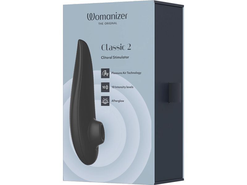 Womanizer Vibrator Classic 2 black Klassischer Klitoris-Stimulator mit Pleasure Air Technology