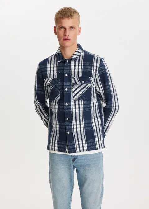 Geruit overshirt blauw (BLW)