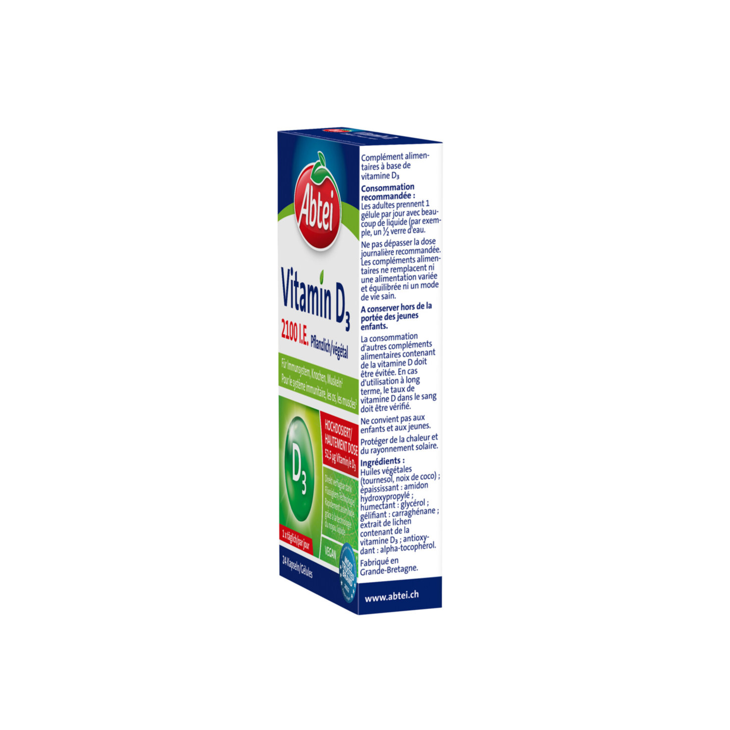 Abtei Vitamin D3 2100 Pflanzlich
