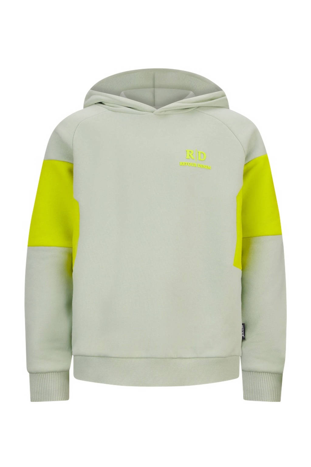 Retour Jeans hoodie Rick zachtgroen/neon geel