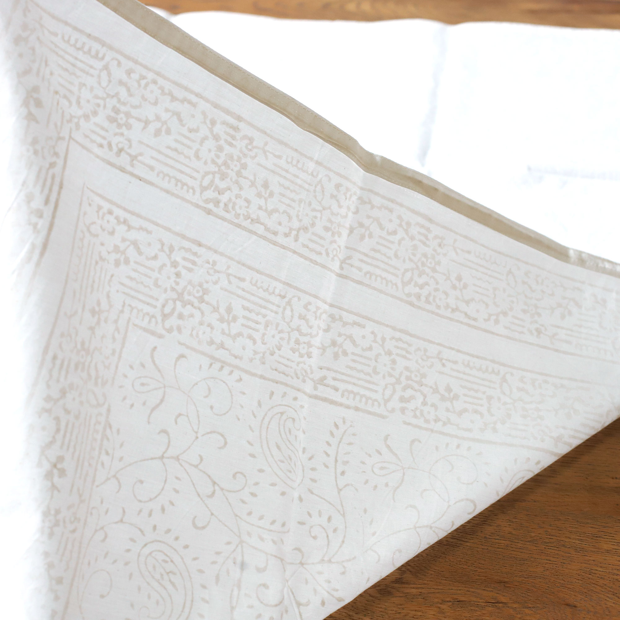 Tischdecke aus Baumwolle, weiß, B 100 cm, L 100 cm von fischer's lagerhaus