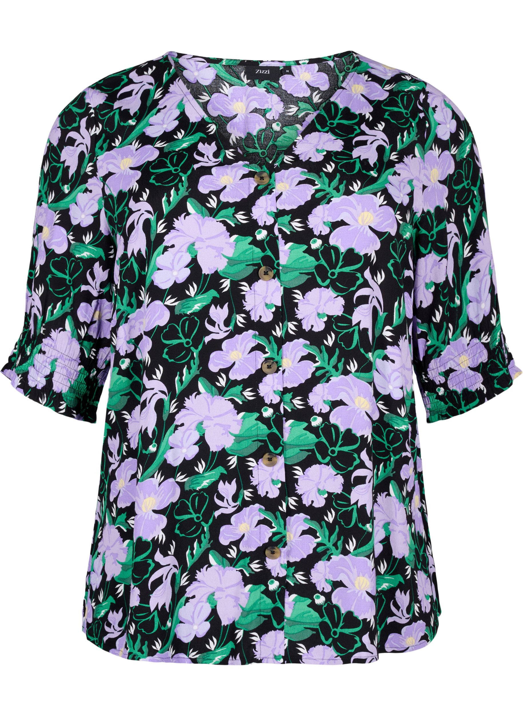 Viskosebluse med knapper