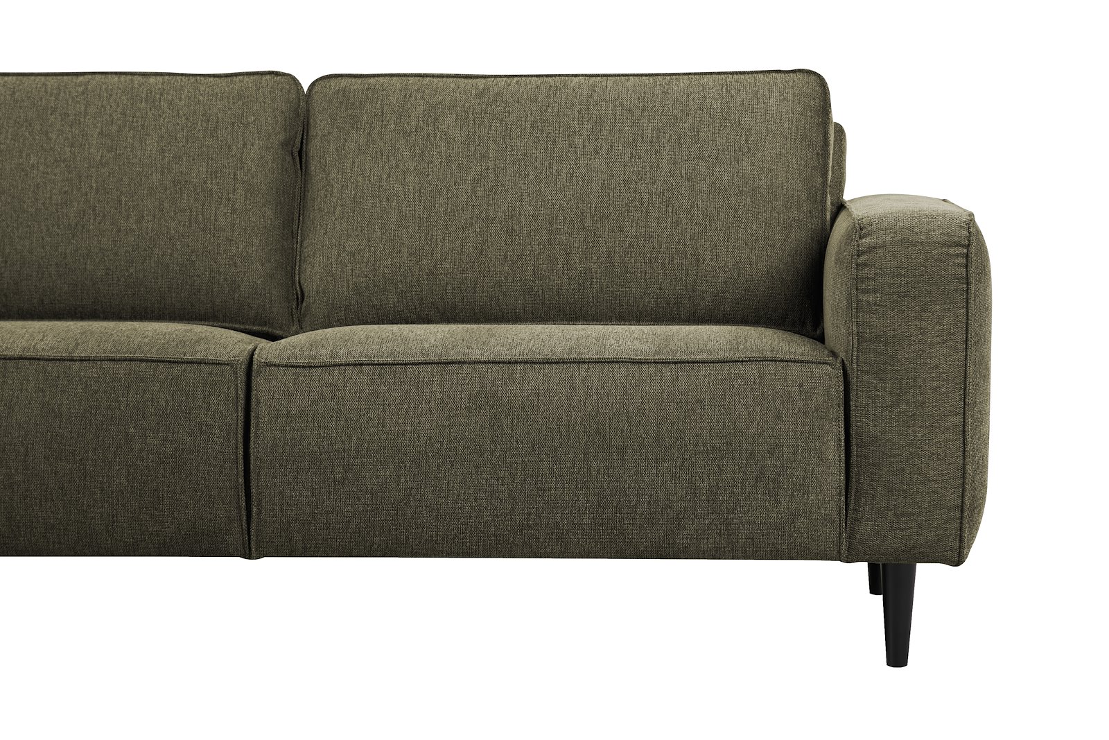 Jessie XL hjørnesofa 2,5-seter med åpen ende venstre. Tekstil Brego 77 Grønn med mørke ben