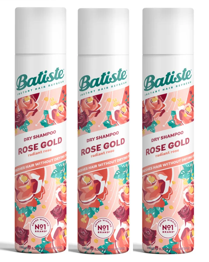 Batiste - 3 x Dry Shampoo Rose Gold 200 ml - Tørshampoo