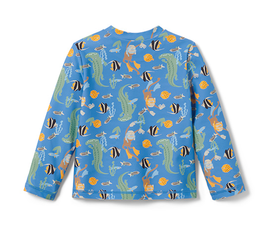 Kinder-Shirt mit UV-Schutzfaktor 80, blau