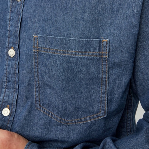 Jack & Jones - 12217980 JOROWEN TWILL RELAXED SHIRT LS CBO DARK BLUE DENIM Azul