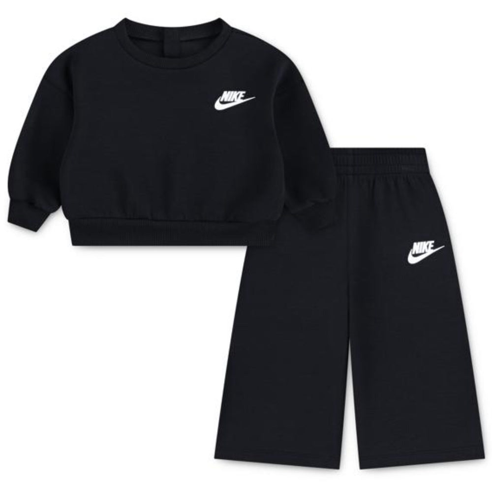 Køb NIKE Black Crew Wide Leg Pant Sæt