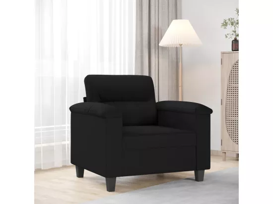Chaise de canapé noir 60 cm tissu microfibre