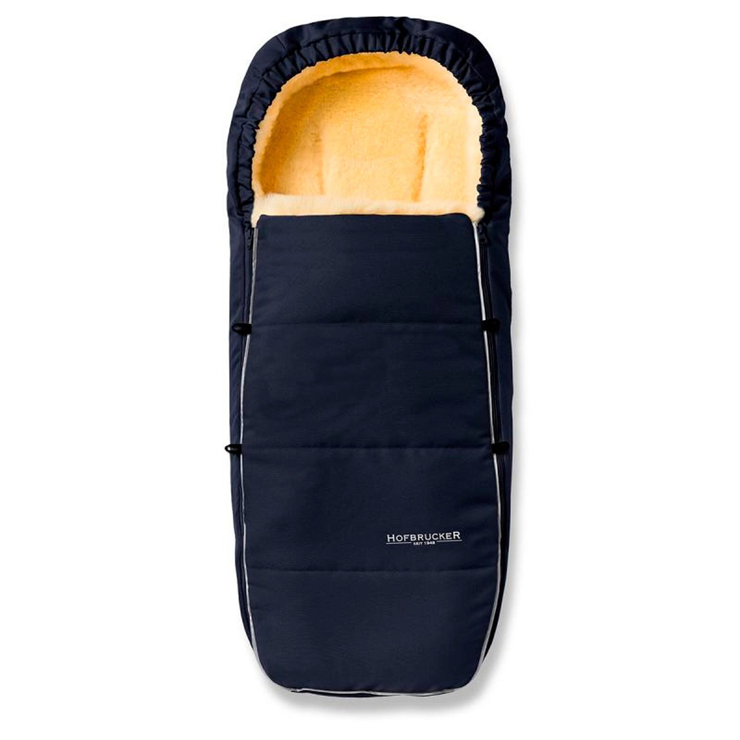 Hofbrucker Kinderwagen Lammfell-Fußsack Alaska Navy Blue