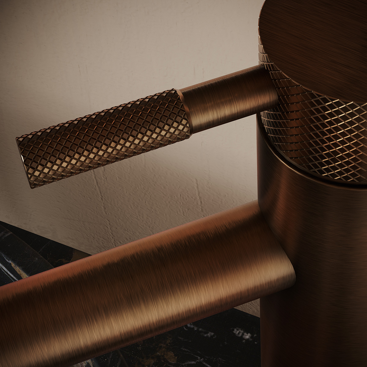 Saniclear Plus Curved wastafelkraan verouderd messing